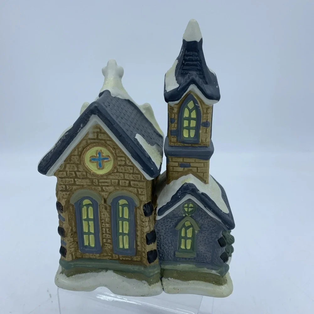 Vintage 2001 Cobblestone Corners Christmas Village‎ Tabernacle Dollar Tree
